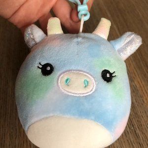 Squishmallow Custom Cow Clip 3.5" Handmade